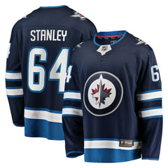 Logan Stanley Winnipeg Jets Fanatics Home Premier Breakaway Player Jersey - Navy | US 201452159