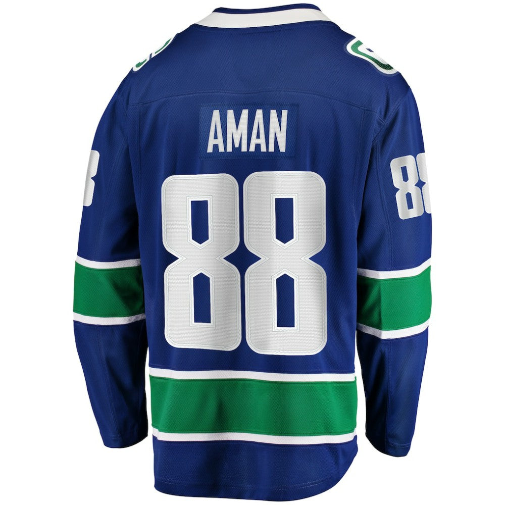 Nils Aman Vancouver Canucks Fanatics Home Premier Breakaway Player Jersey - Blue | US 201452161