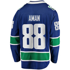 Nils Aman Vancouver Canucks Fanatics Home Premier Breakaway Player Jersey - Blue | US 201452161