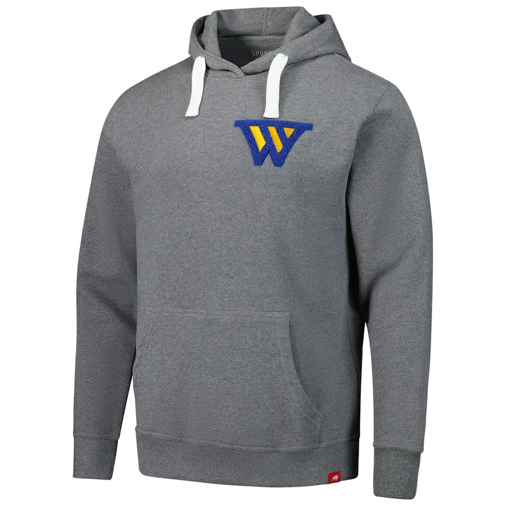 Golden State Warriors Sportiqe Unisex Varsity Collection Blake Pullover Hoodie Heather Gray