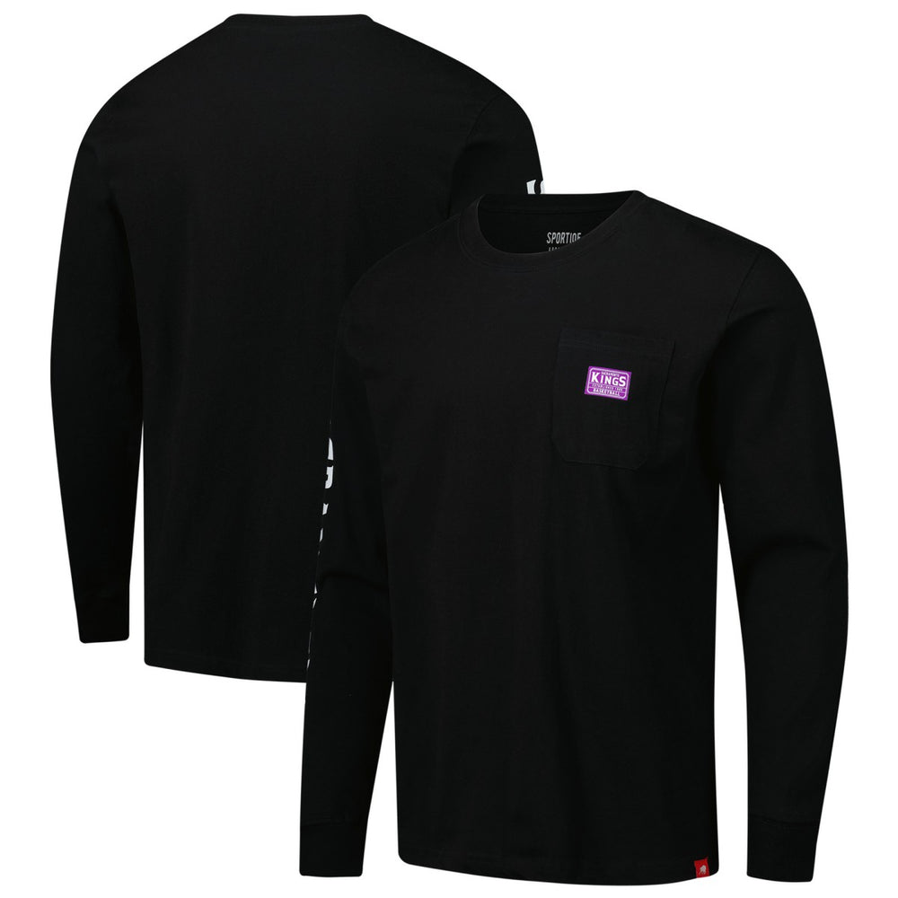 Sacramento Kings Sportiqe Unisex Wales Heavyweight Pocket Long Sleeve T-Shirt Black outlet