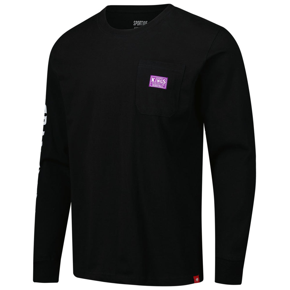 Sacramento Kings Sportiqe Unisex Wales Heavyweight Pocket Long Sleeve T-Shirt Black outlet