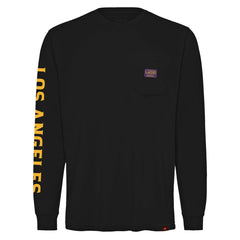 Los Angeles Lakers Sportiqe Unisex Wales Heavyweight Pocket Long Sleeve T-Shirt Black outlet