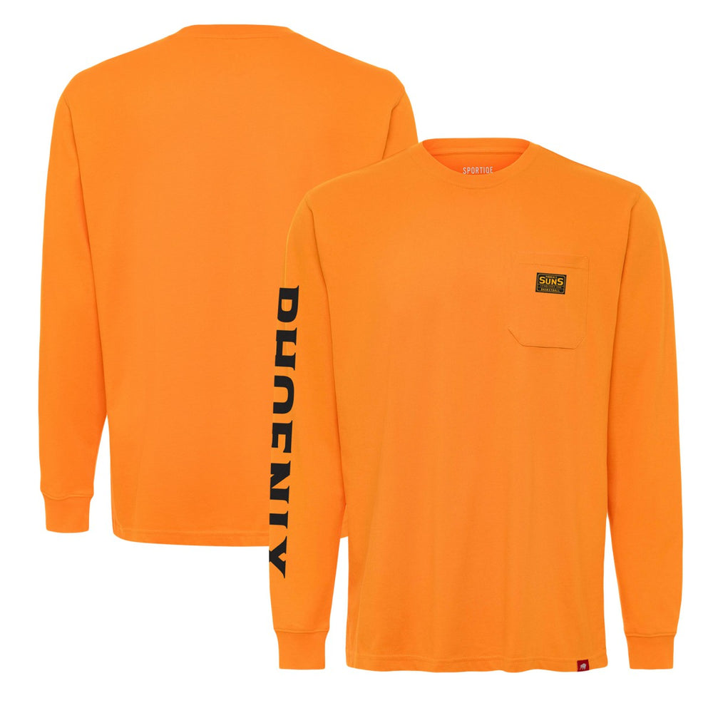 Phoenix Suns Sportiqe Unisex Wales Heavyweight Pocket Long Sleeve T-Shirt Orange