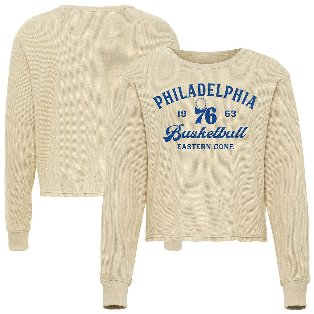 Philadelphia 76ers Sportiqe Unisex High Country Collection Cullen Waffle Knit Long Sleeve T-Shirt Cream outlet