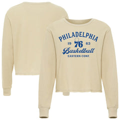 Philadelphia 76ers Sportiqe Unisex High Country Collection Cullen Waffle Knit Long Sleeve T-Shirt Cream outlet