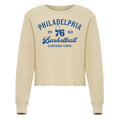 Philadelphia 76ers Sportiqe Unisex High Country Collection Cullen Waffle Knit Long Sleeve T-Shirt Cream outlet
