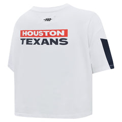 Houston Texans Pro Standard Women's Away Cropped Boxy T-Shirt - White T-shirts