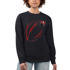 Tampa Bay Buccaneers G-III 4Her by Carl Banks Women's Football Logo Graphic Fleece Tri-Blend Pullover Sweatshirt - Black Pullover
