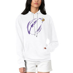 Minnesota Vikings G-III 4Her by Carl Banks Women's Football Logo Fleece Tri-Blend Pullover Hoodie - White Hoodies