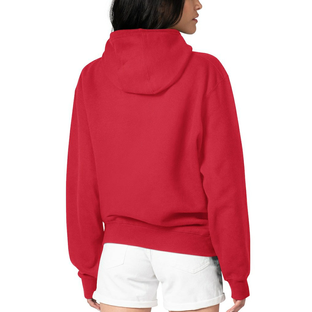 San Francisco 49ers G-III 4Her by Carl Banks Women's Football Logo Fleece Tri-Blend Pullover Hoodie - Red Hoodies