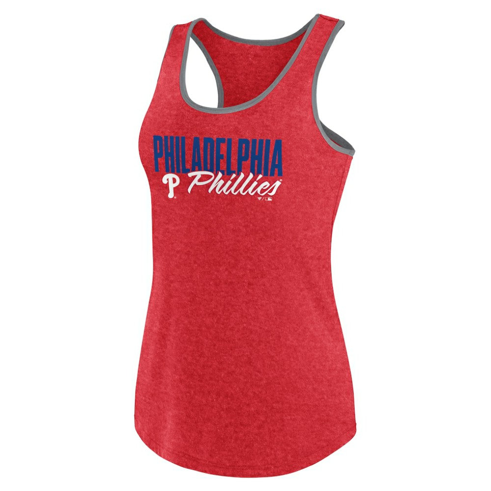Philadelphia Phillies Profile Women's Plus Size Racerback Tank Top - Red Tanks