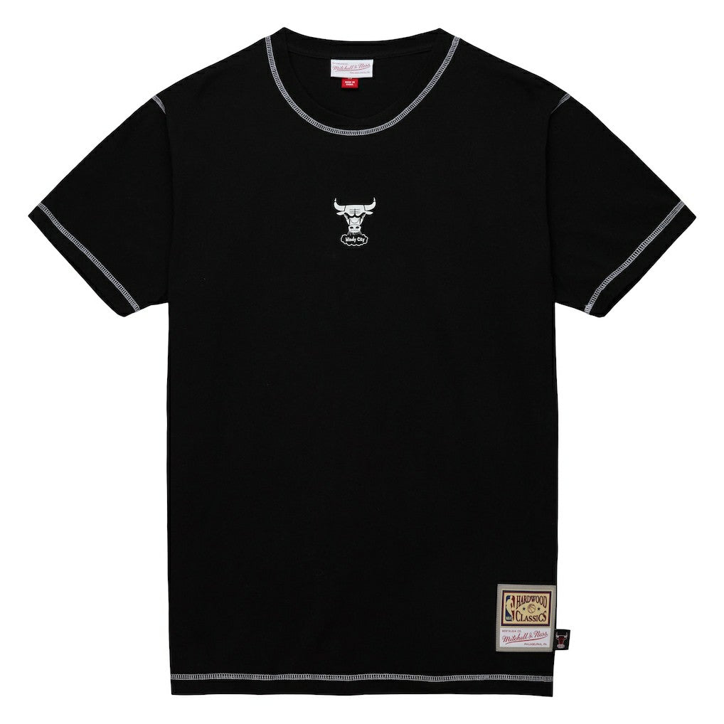 Chicago Bulls Hardwood Classics Contrast 2K Graphic T-Shirt Black - Mitchell & Ness
