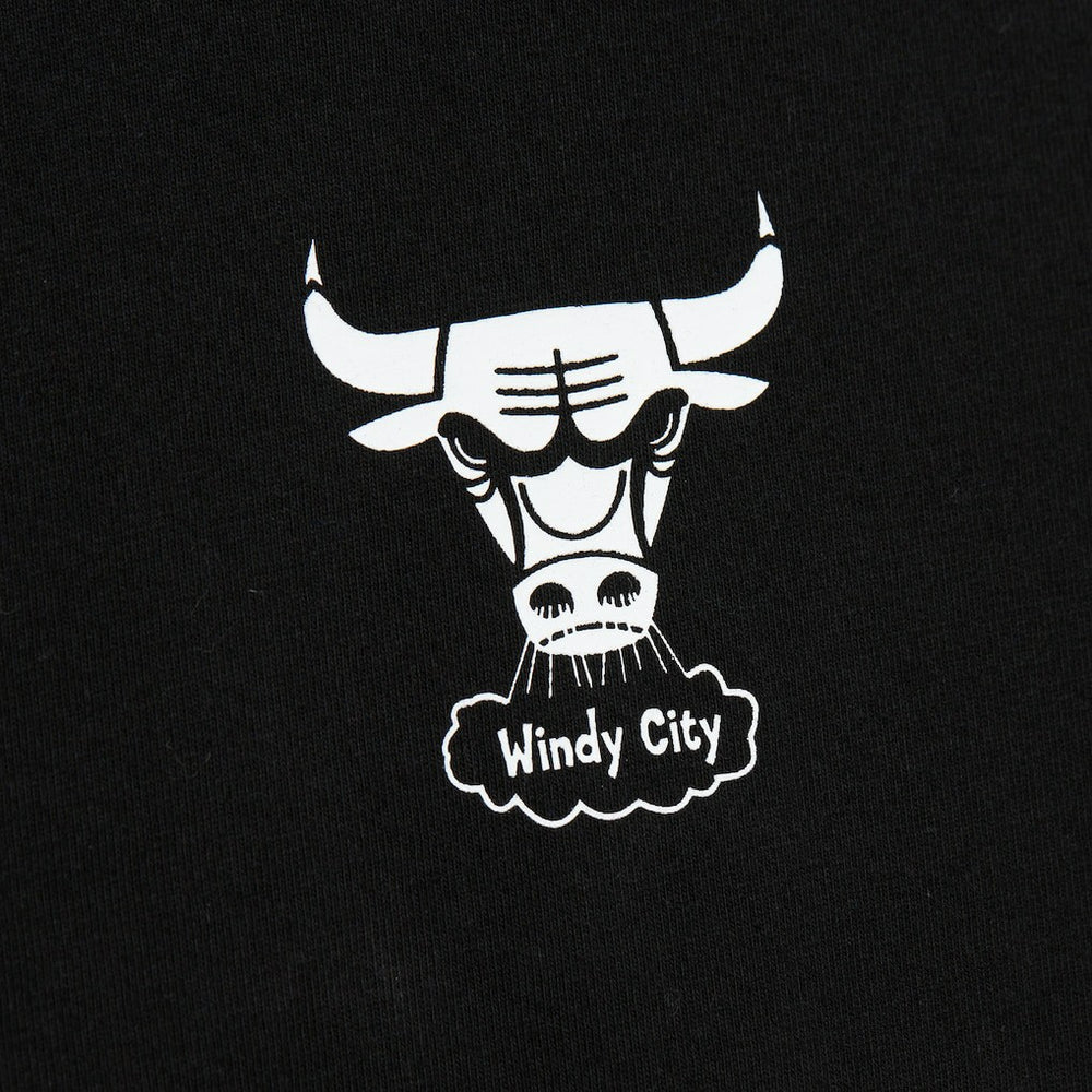 Chicago Bulls Hardwood Classics Contrast 2K Graphic T-Shirt Black - Mitchell & Ness