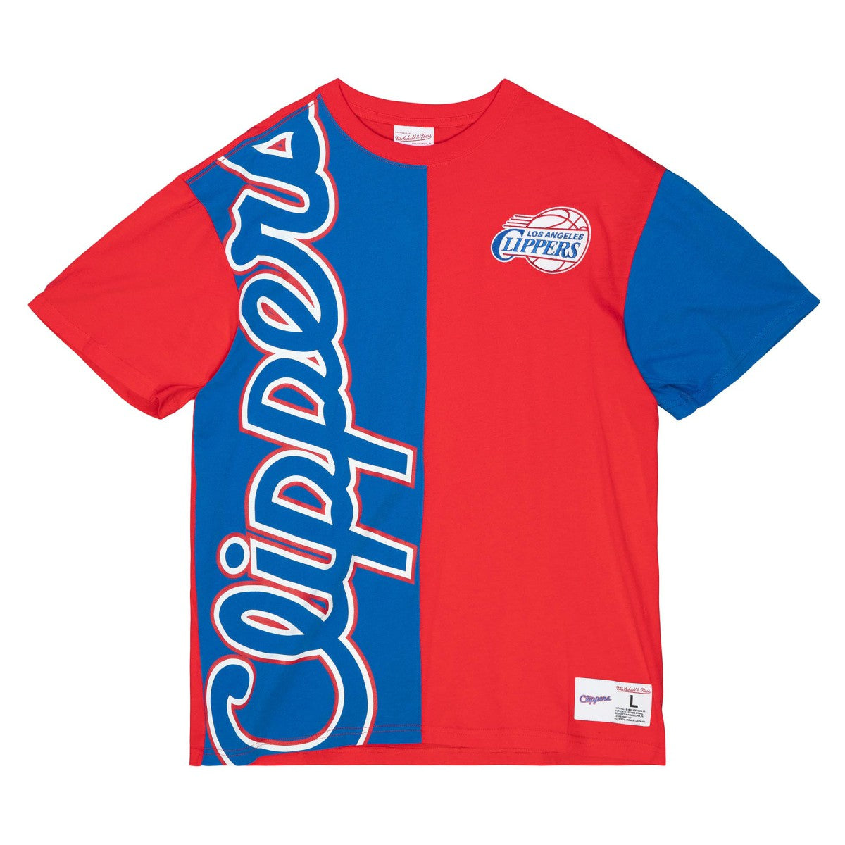 LA Clippers Play By Play 2.0 T-Shirt Royal/Red - Mitchell & Ness