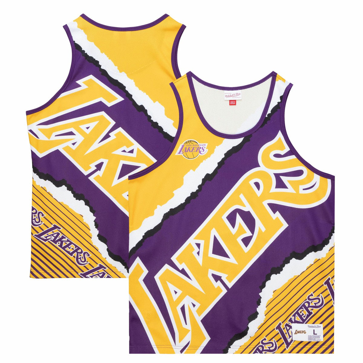 Los Angeles Lakers Jumbotron 2.0 Sublimated Tank Top Gold - Mitchell & Ness