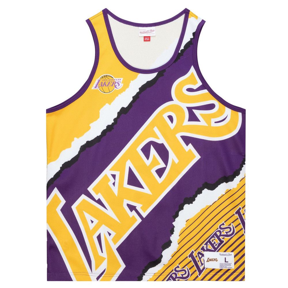 Los Angeles Lakers Jumbotron 2.0 Sublimated Tank Top Gold - Mitchell & Ness