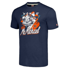 Steve McMichael Chicago Bears Homage Unisex Caricature Retired Player Tri-Blend T-Shirt - Navy T-shirts