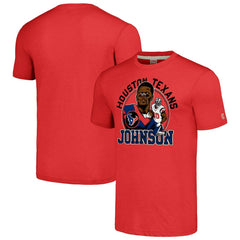 Andre Johnson Houston Texans Homage Caricature Retired Player Tri-Blend T-Shirt - Red T-shirts