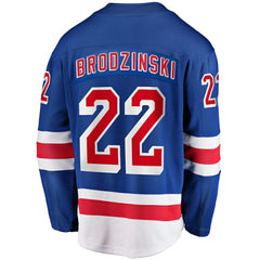 Jonny Brodzinski New York Rangers Fanatics Home Premier Breakaway Player Jersey - Blue | US 201462543