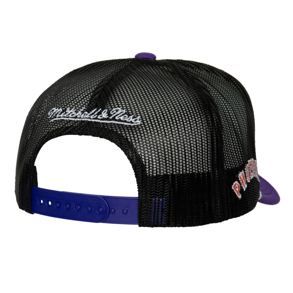 Phoenix Suns Hardwood Classics Blocker Foam Front Trucker Snapback Hat White - Mitchell & Ness