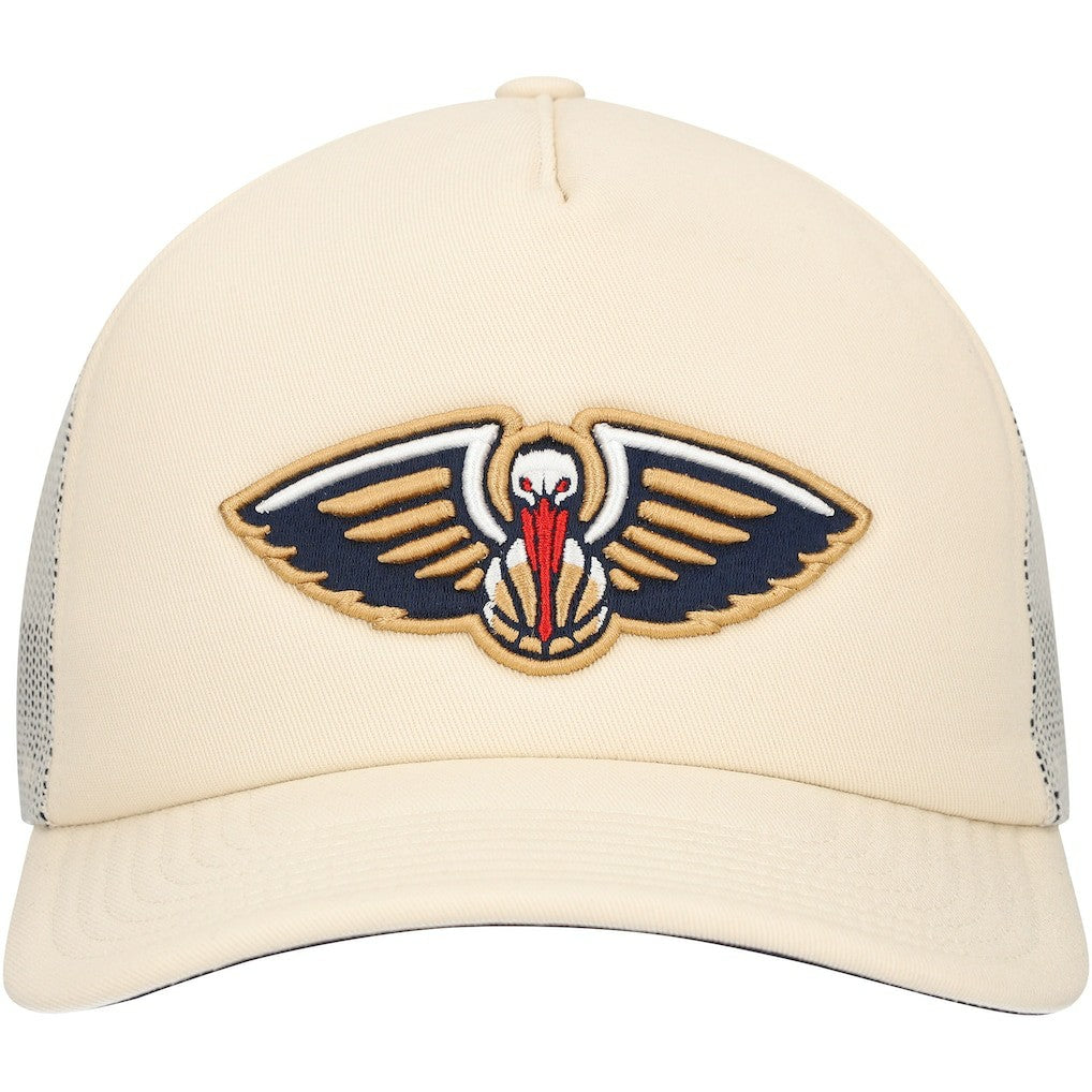 New Orleans Pelicans Trucker Adjustable Hat Cream - Mitchell & Ness