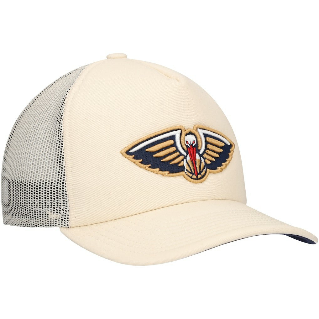 New Orleans Pelicans Trucker Adjustable Hat Cream - Mitchell & Ness