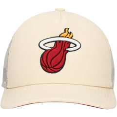 Miami Heat Trucker Adjustable Hat Cream - Mitchell & Ness