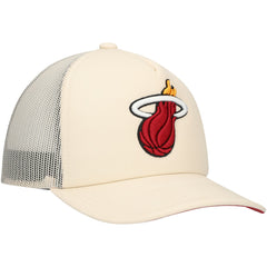 Miami Heat Trucker Adjustable Hat Cream - Mitchell & Ness
