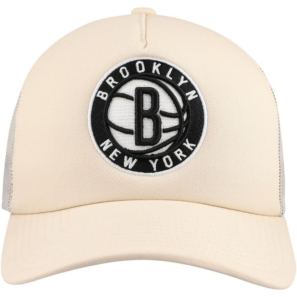 Brooklyn Nets Trucker Adjustable Hat Cream - Mitchell & Ness