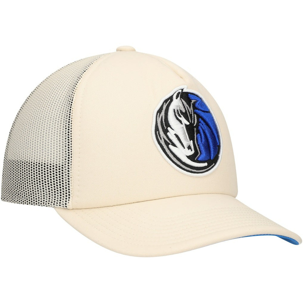 Dallas Mavericks Trucker Adjustable Hat Cream - Mitchell & Ness