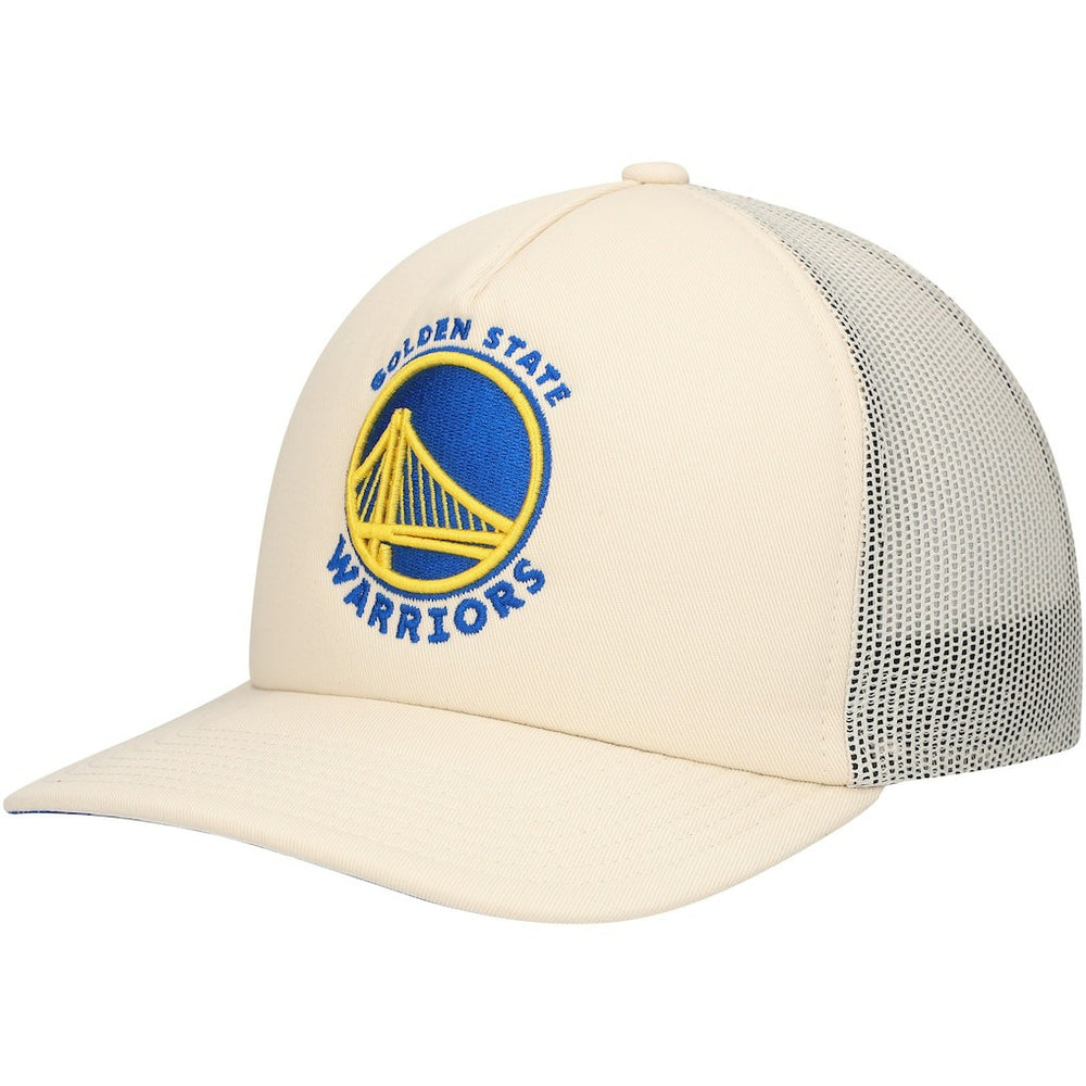 Golden State Warriors Trucker Adjustable Hat Cream - Mitchell & Ness