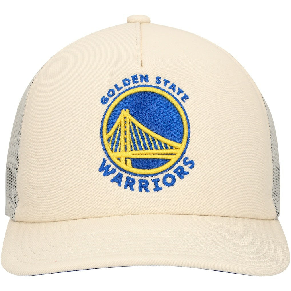 Golden State Warriors Trucker Adjustable Hat Cream - Mitchell & Ness