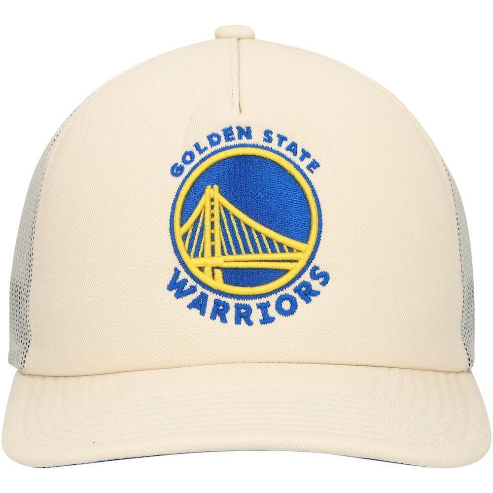 Golden State Warriors Trucker Adjustable Hat Cream - Mitchell & Ness