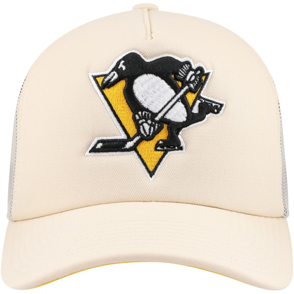 Pittsburgh Penguins Mitchell & Ness Foam Front Trucker Adjustable Hat - Cream | US 201463691