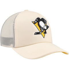 Pittsburgh Penguins Mitchell & Ness Foam Front Trucker Adjustable Hat - Cream | US 201463691