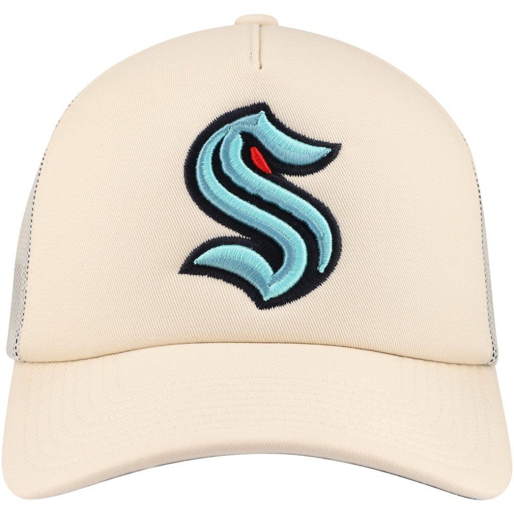 Seattle Kraken Mitchell & Ness Foam Front Trucker Adjustable Hat - Cream | US 201463698