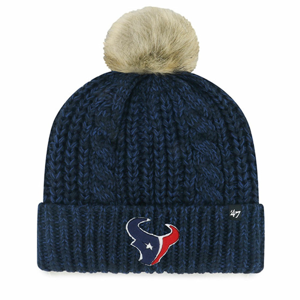 Houston Texans '47 Women's Meeko Cuffed Knit Hat with Pom - Navy Hats