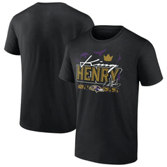 Derrick Henry Baltimore Ravens King Henry's Crown T-Shirt - Black T-shirts