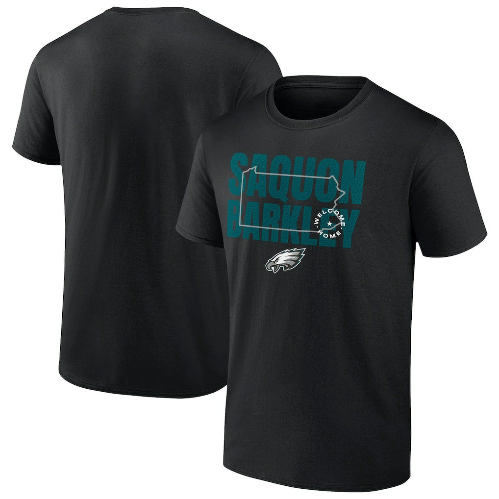 Saquon Barkley Philadelphia Eagles Welcome Home T-Shirt - Black T-shirts