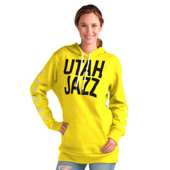 Utah Jazz G-III 4Her by Carl Banks Women's Base Coach Pullover Hoodie Gold