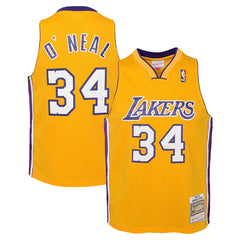 Shaquille O'Neal Los Angeles Lakers Youth 1999/00 Hardwood Classics Swingman Jersey Gold - Mitchell & Ness