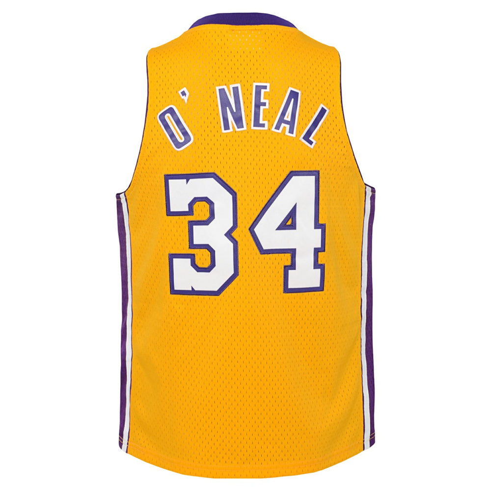 Shaquille O'Neal Los Angeles Lakers Youth 1999/00 Hardwood Classics Swingman Jersey Gold - Mitchell & Ness