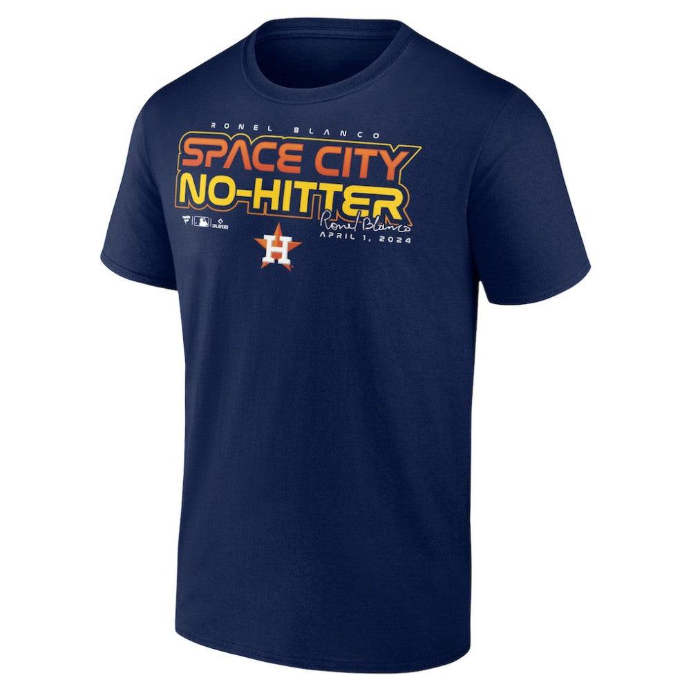 Ronel Blanco Houston Astros  Space City No-Hitter T-Shirt - Navy T-shirts