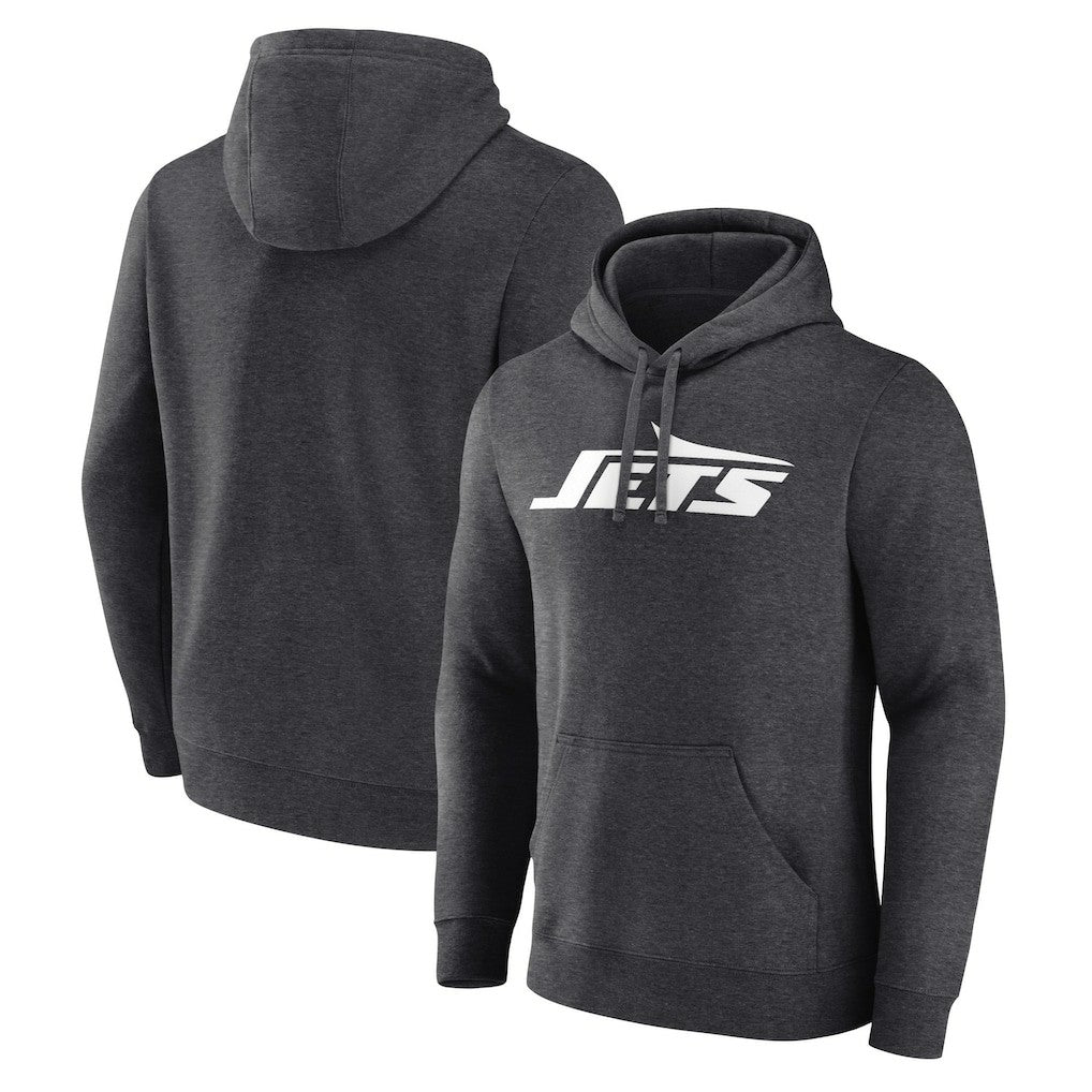 New York Jets Primary Logo Pullover Hoodie - Charcoal Hoodies