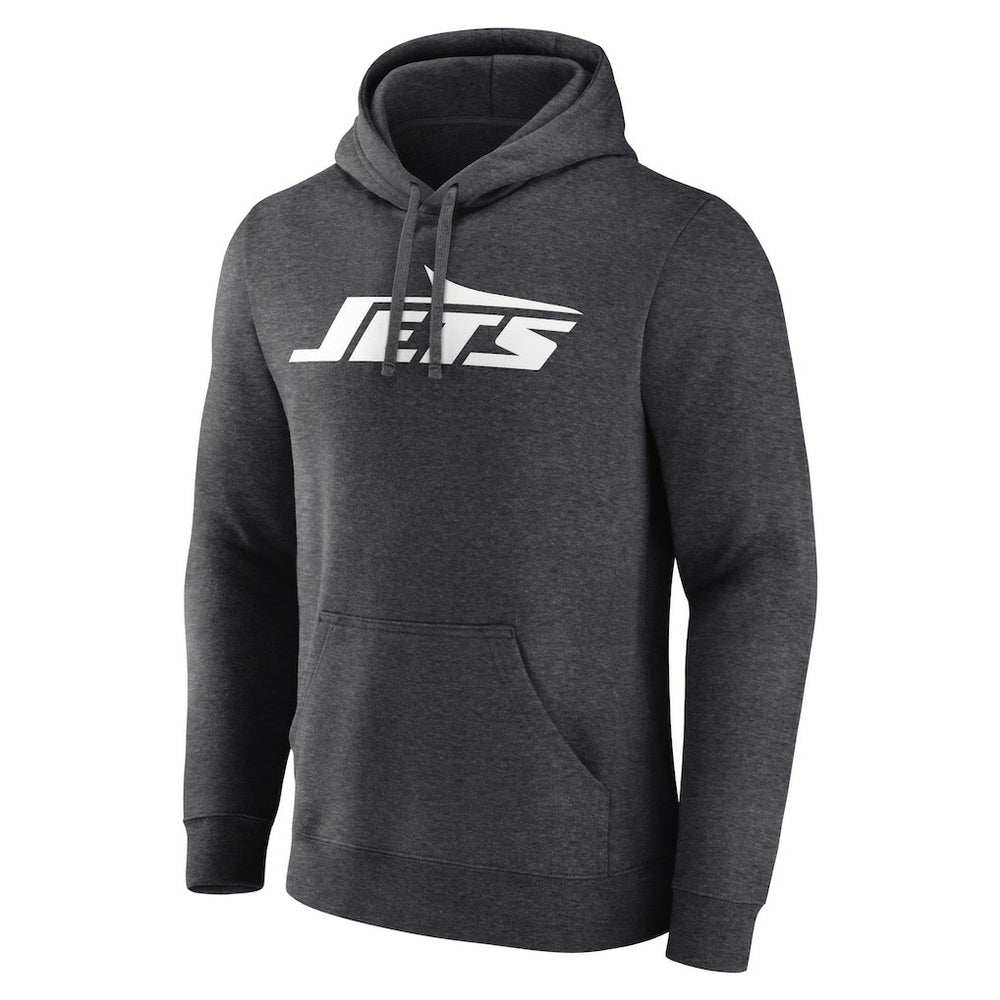 New York Jets Primary Logo Pullover Hoodie - Charcoal Hoodies
