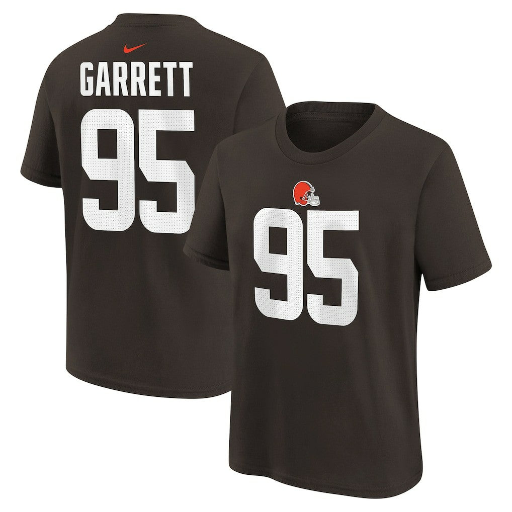 Myles Garrett Cleveland Browns Youth Player Name & Number T-Shirt - Brown T-shirts