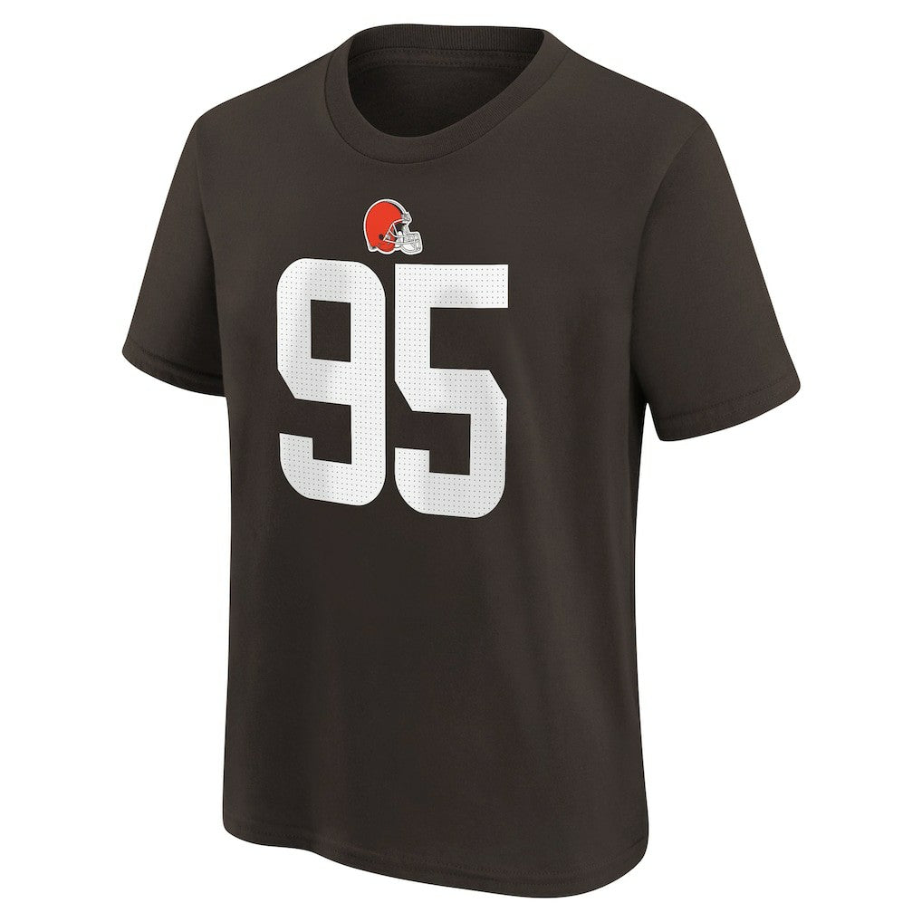Myles Garrett Cleveland Browns Youth Player Name & Number T-Shirt - Brown T-shirts