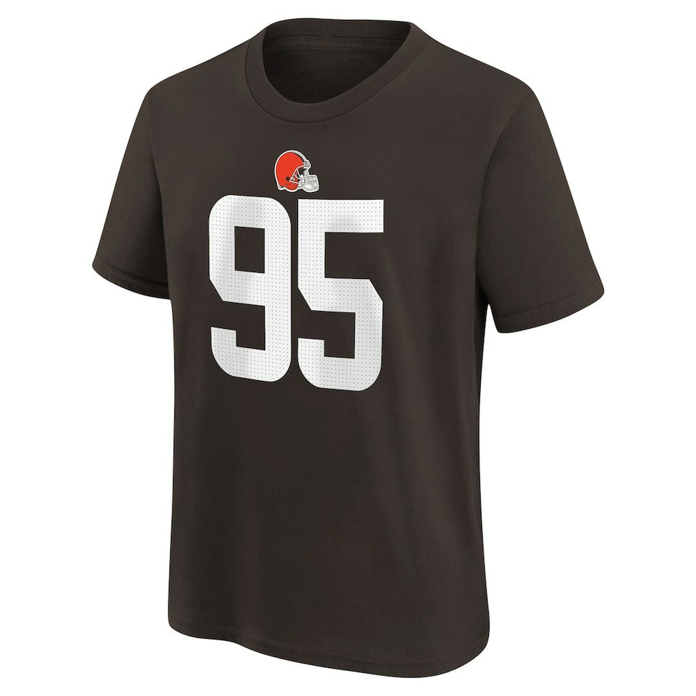 Myles Garrett Cleveland Browns Youth Player Name & Number T-Shirt - Brown T-shirts