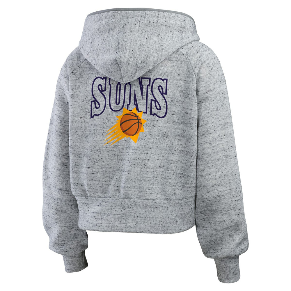 Phoenix Suns WEAR by Erin Andrews Women's Speckled Radiator Full-Zip Hoodie Heather Gray